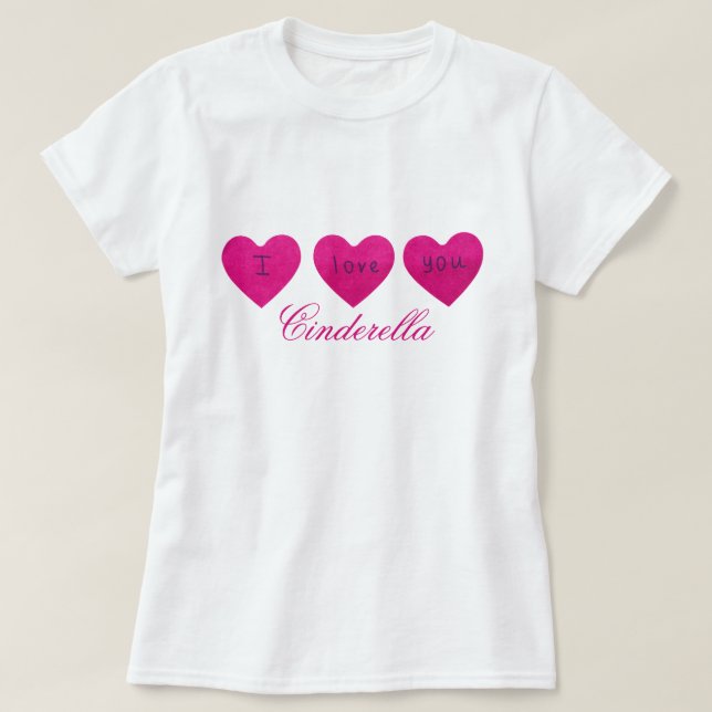 I Love My Girlfriend Custom Black T-shirt cute (Design Front)
