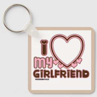 I Love My Girlfriend Custom Keychain