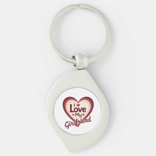 I Love My Girlfriend Custom Keychain
