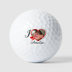 I Love My Girlfriend Custom Personalized Golf Balls