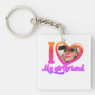 I Love My Girlfriend Custom Personalized Keychain