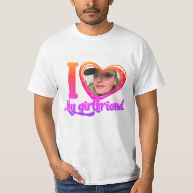 I Love My Girlfriend Custom Personalized Shirt (Front)