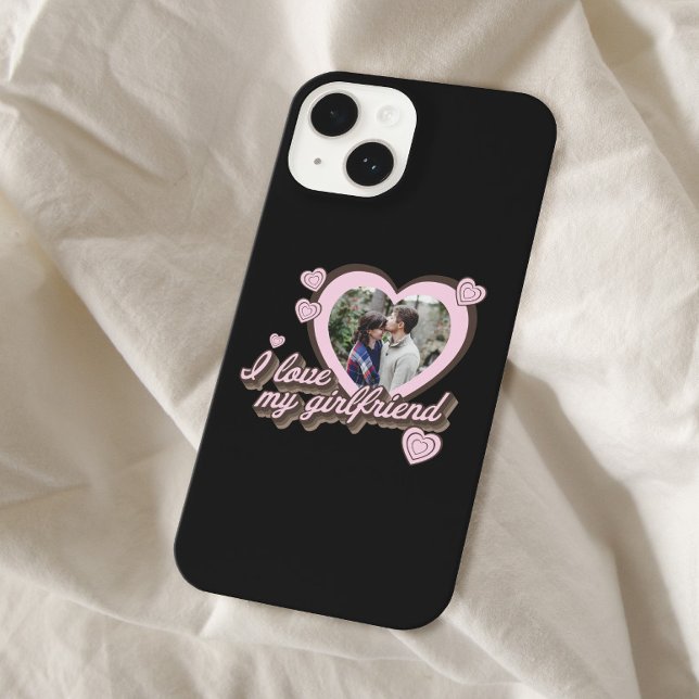 I Love My Girlfriend Custom Photo Personalized iPhone Case (Creator Uploaded)