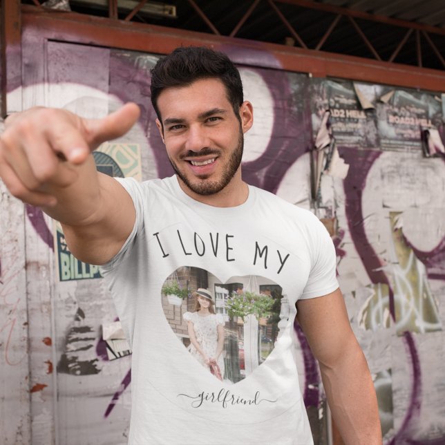 I love My Girlfriend Custom Photo T-Shirt (Creator Uploaded)