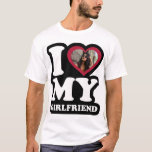 I Love My Girlfriend - Custom Photo T-Shirt<br><div class="desc">I Love My Girlfriend - Add You Photo
Personalize with your own photo</div>