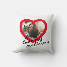 I love my Girlfriend Custom Red Valentines Photo