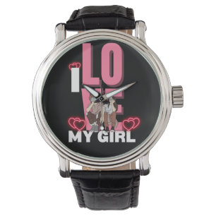 I Love My Girlfriend Custom Watch