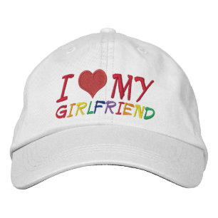 I Love My Girlfriend Embroidered Hat