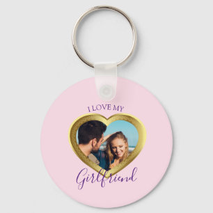 I love My Girlfriend Gift for Her Him Valentine Keychain