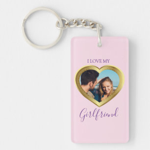 I love My Girlfriend Gift for Her Him Valentine Keychain