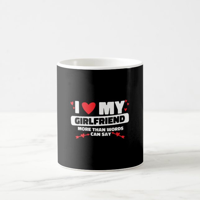 i love my girlfriend heart coffee mug (Center)