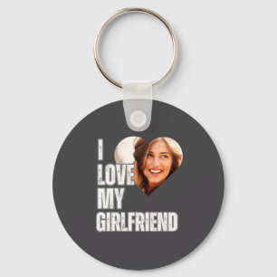 I Love My Girlfriend Heart Photo Boyfriend Gift  Keychain