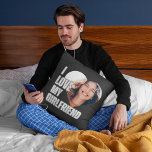 I Love My Girlfriend Heart Photo Boyfriend Gift  Throw Pillow<br><div class="desc">Bring humour and heart together with our 'I Love My Girlfriend' Funny Photo Boyfriend Gift Throw PIllow. This funny design makes for an ideal gift, whether it's his birthday, an anniversary, and is perfect for couples in a long-distance relationship. Personalize, surprise, and celebrate your special connection with this one-of-a-kind boyfriend...</div>
