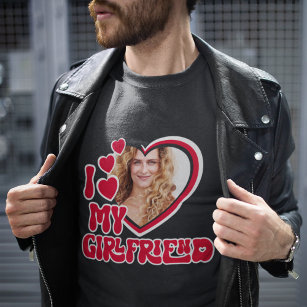 I Love My Girlfriend Heart Photo T-Shirt