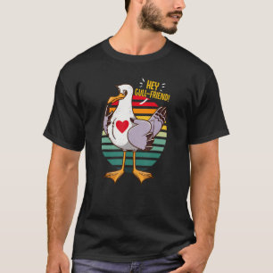 I Love My Girlfriend Hey Gull Friend Love Heart Bi T-Shirt