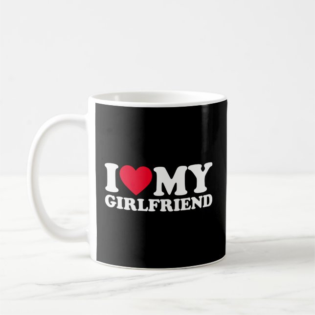 I Love My Girlfriend I Heart My Girlfriend Gf Coffee Mug (Left)