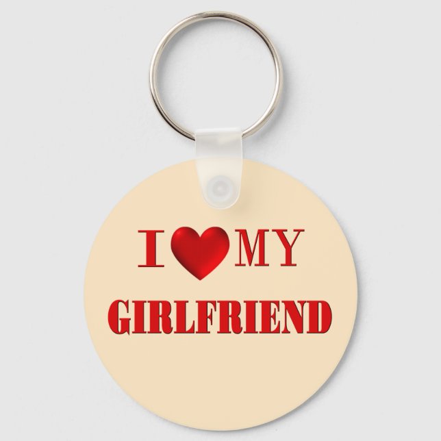 I Love My Girlfriend Keychain (Front)