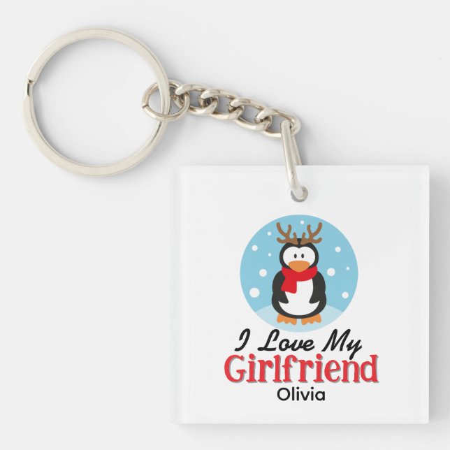 I Love My Girlfriend Keychain (Front)