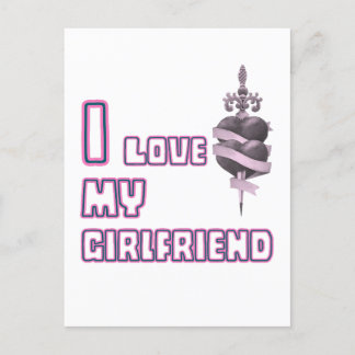 I Love My Girlfriend (Legends Style) Postcard