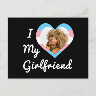 I Love My Girlfriend LGBT Trans Pride Custom Photo Postcard