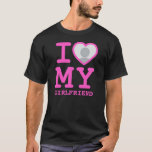 I Love My Girlfriend More Than Ever Photo T-Shirt<br><div class="desc">Create your own I Love My Girlfriend more than ever Photo Text T-Shirt with this modern and funny shirt template featuring a cool slab serif font and girlfriend photo into a huge fuchsia neon pink heart. Add your own photo, your name or any personalized text. The "I love My Girlfriend"...</div>
