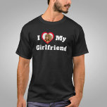 I Love My Girlfriend Personalized Custom Photo T-Shirt<br><div class="desc">A blossoming romance. A happy couple. I Love My Girlfriend Personalized Custom Photo. A cool awesome design for a boyfriend or girlfriend to celebrate their relationship and publicly declare their love for their partner and significant other. The romantic design can be given as a gift for Valentine’s Day, anniversary, birthday...</div>