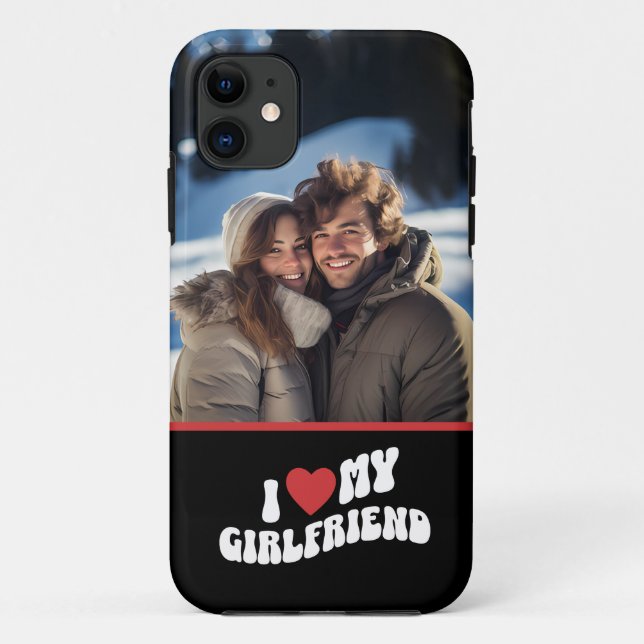 I Love My Girlfriend Personalized Photo  Case-Mate iPhone Case (Back)