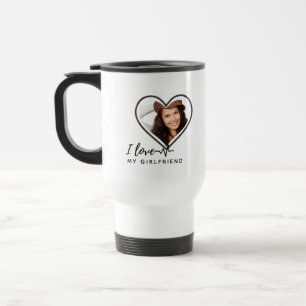 I Love My Girlfriend Personalized PHOTO GIFT Travel Mug