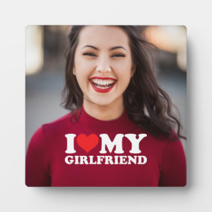 I Love My Girlfriend Personalized Photo Keepsake Plaque