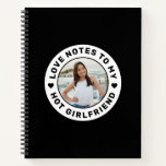 I Love My Girlfriend Personalized Photo Love Notes Notebook<br><div class="desc">Personalized "Love Notes to my Hot Girlfriend" custom text and photo notebook that you can use to create your own "I love my girlfriend" design on a notebook cover, perfect for going away to college, military, trade school, or summer internships out of town and abroad over seas. Colours and fonts...</div>