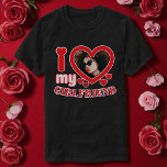 I Love My Girlfriend Personalized T-Shirt<br><div class="desc">I Love My Girlfriend Personalized Photo and Text</div>