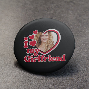 I Love My Girlfriend Button Pin, Heart Button Pin I Love My Girl Friend  Couples Gift Idea, I Heart My Girlfriend Couples Gift, His, Her -   Canada