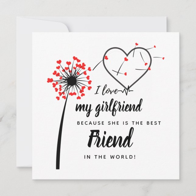 I Love My Girlfriend PHOTO Gift Personalized Heart (Front)