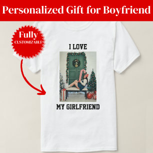 I Love My Girlfriend Photo Men's T-Shirt BF Gift