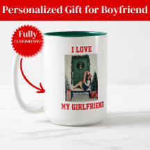 I Love My Girlfriend Photo Mug Gift for Boyfriend