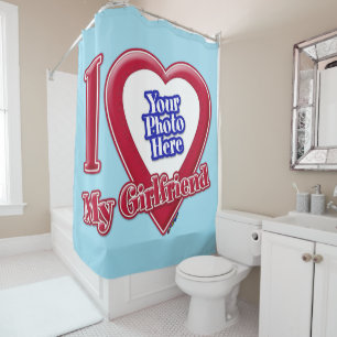 I Love My Girlfriend Photo Red Heart Blue Horizon