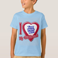 I Love My Girlfriend Photo Red Heart Light Blue