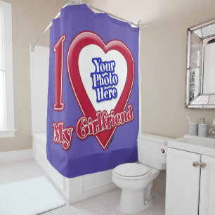 I Love My Girlfriend Photo Red Heart Purple