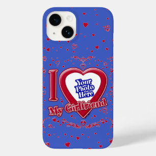 I Love My Girlfriend Photo Red Hearts Deep Royal B Case-Mate iPhone 14 Case