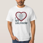 I Love My Girlfriend Photo T-Shirt<br><div class="desc">Create your own stylish dark burgundy red and dark teal green I Love My Girlfriend more than ever Photo Text T-Shirt with this simple bold shirt template featuring a cool sans serif font and girlfriend photo into a huge red heart. Add your own photo, your name or any personalized text....</div>