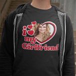 I Love My Girlfriend Photo T-Shirt<br><div class="desc">I Love My Girlfriend Shirt - upload a photo for inside the heart</div>