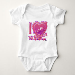 I Love My Girlfriend pink/purple - hearts Baby Bodysuit