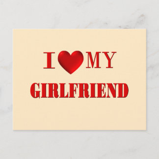 I Love My Girlfriend Postcard