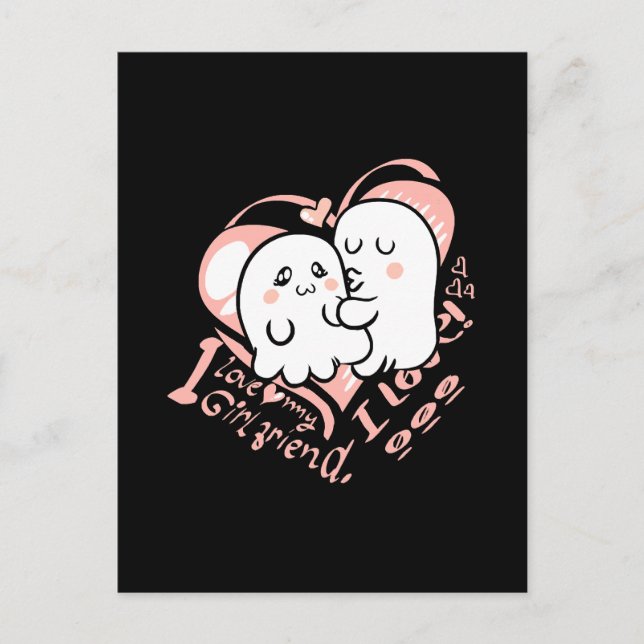 i love my girlfriend postcard (Front)