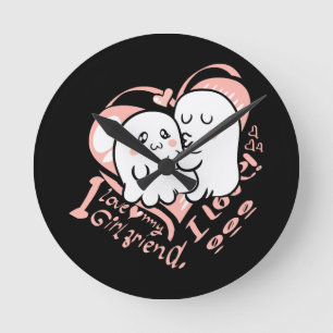 i love my girlfriend round clock