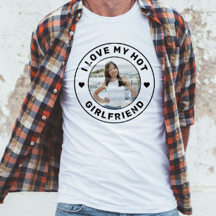 I Love My Girlfriend Simple Personalized Photo Maternity T-Shirt