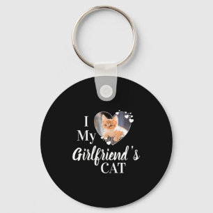 I Love My Girlfriends Cat Custom Photo T Shirt  Keychain