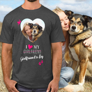 I Love My Girlfriend's Dog Custom Photo T-Shirt