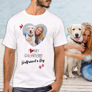I Love My Girlfriend's Dog Personalized Photo T-Sh T-Shirt