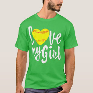 I Love My Girls Mom Softball Cute Softball Mom T-Shirt